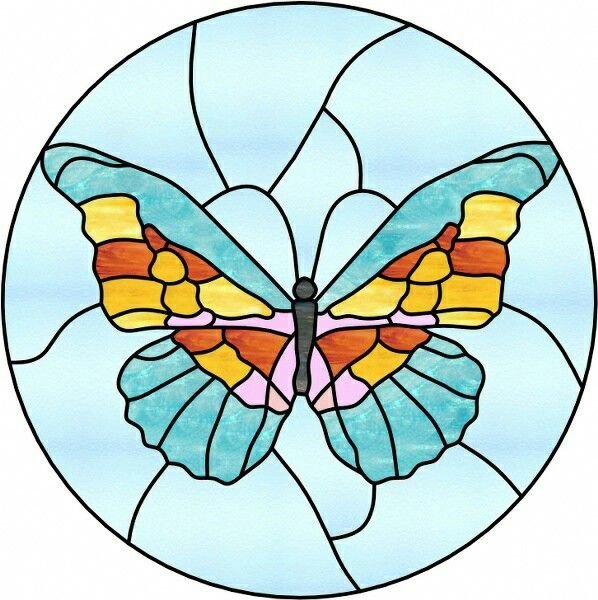 Витраж "бабочка"