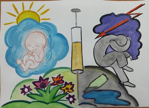 Рисунок на тему против СПИДА