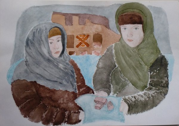 Блокадный хлеб Ленинграда рисунки