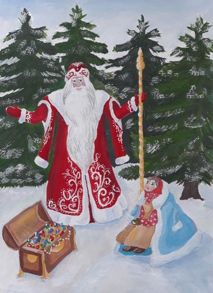 Иллюстрация к сказке Морозко