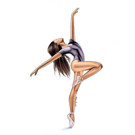 Балерина карандашом