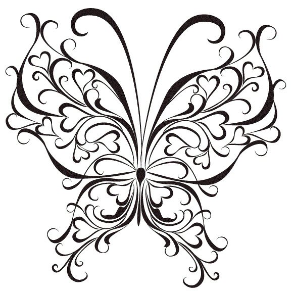 Бабочка из завитушек