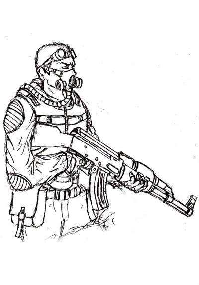 Сталкер рисунки карандашом