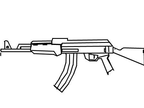 Автомат Калашникова АК-47 белый