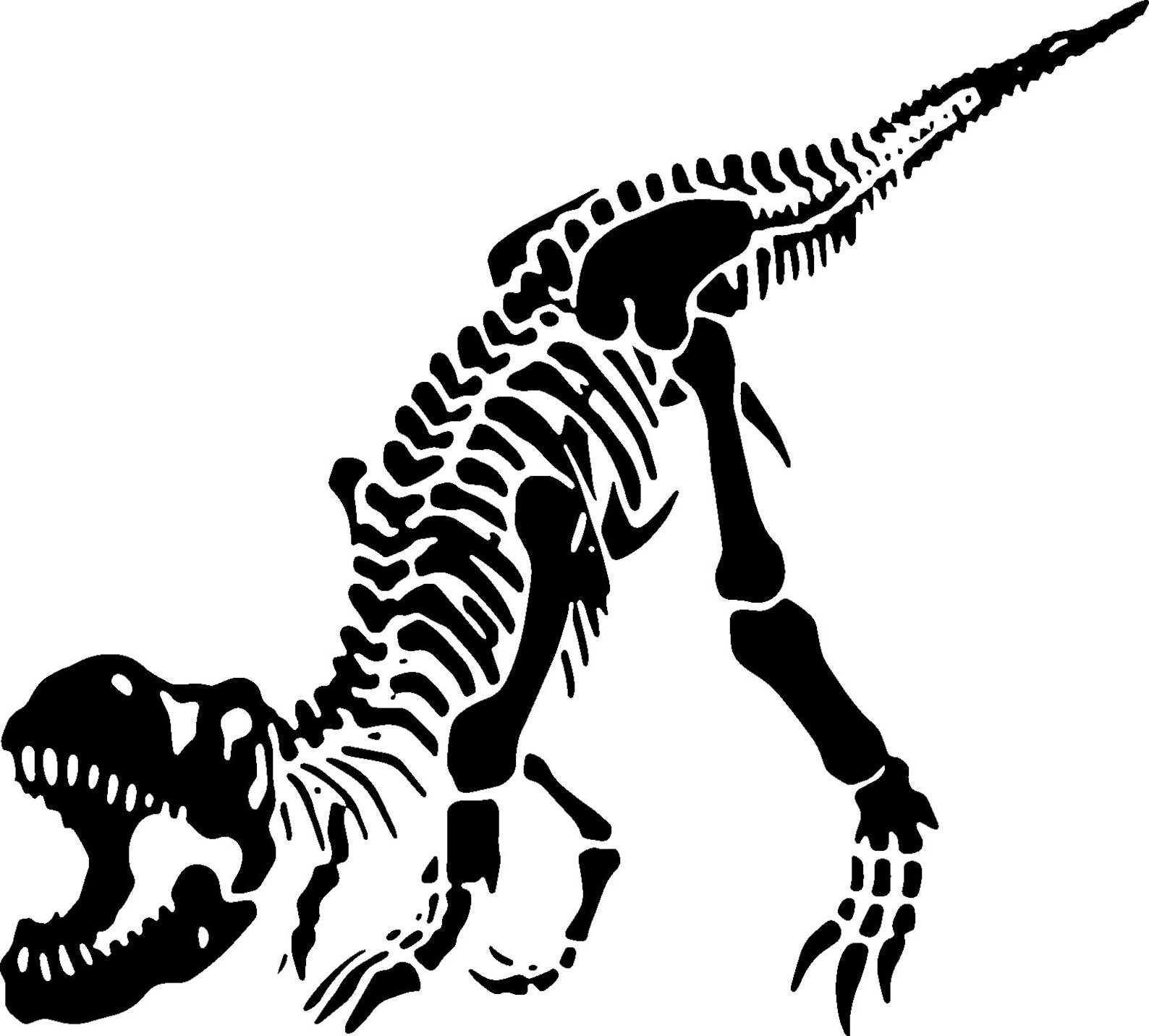Скелет динозавра силуэт