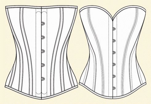 Корсет нарисовать
