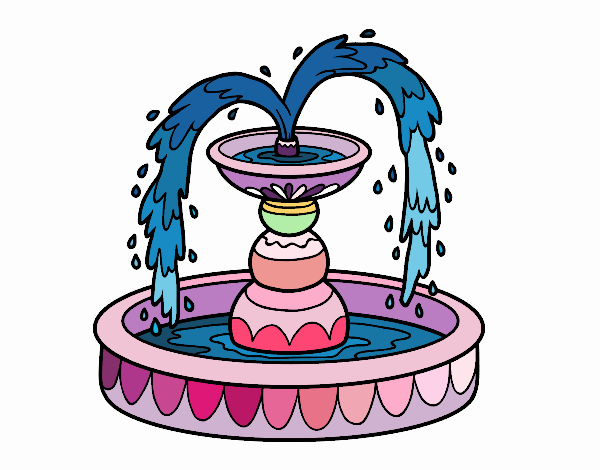 Фонтан рисунок