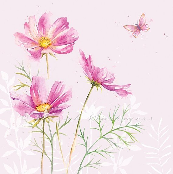 Maria Roszkowska Watercolor акварель цветы