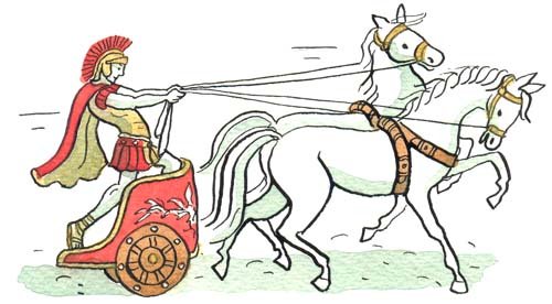 Колесница древней Греции рисунок