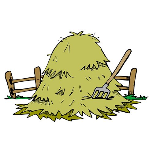 Нарисовать сено