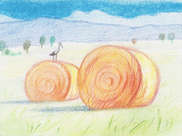 Стог сена рисунок