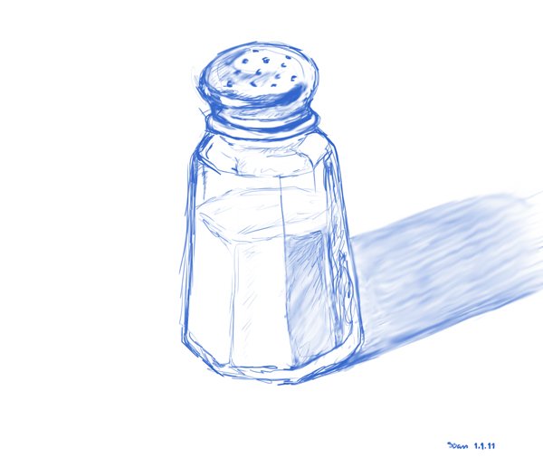 Солонка акварель