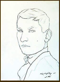 Портрет Владимира Дубровского карандашом