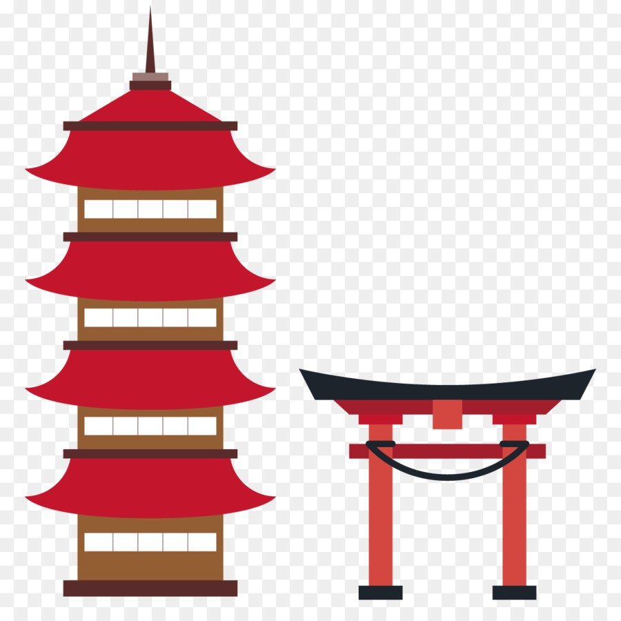 Японский храм вектор