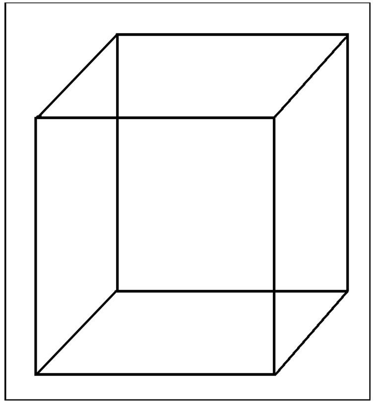 Объемная форма куба. Куб Неккера. Куб Неккера иллюзия. Объемный квадрат.