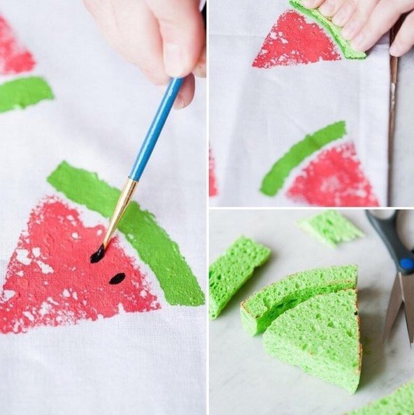 Рисование губкой