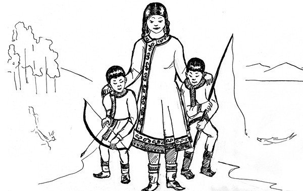 Раскраски народы севера для детей