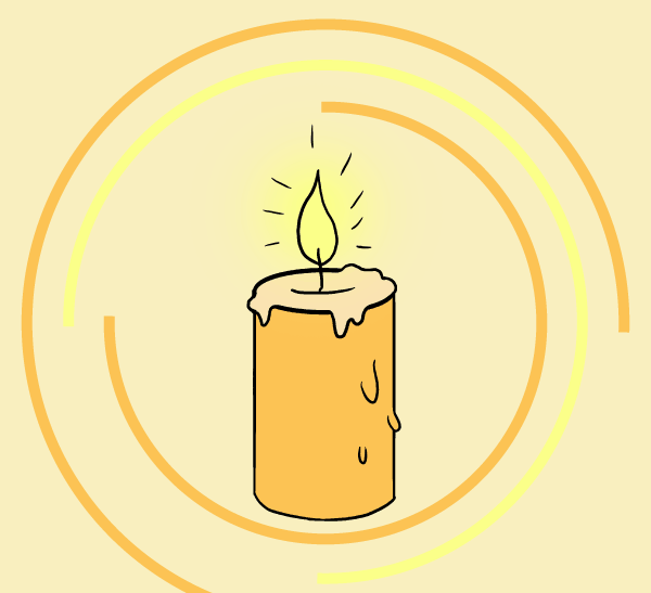 Свеча рисунок