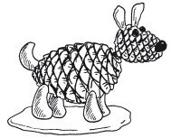 Подделка из шишек рисурк