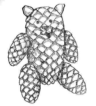 Раскраска из шишек