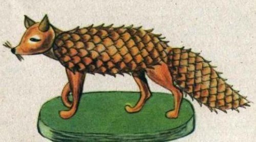 Поделка из шишек рисунок