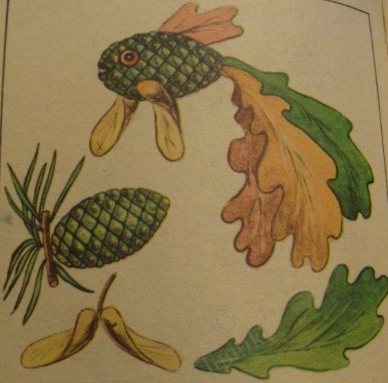 Аппликация шишки