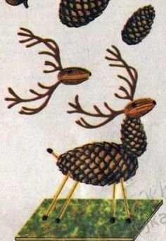 Лесные звери из природного материала