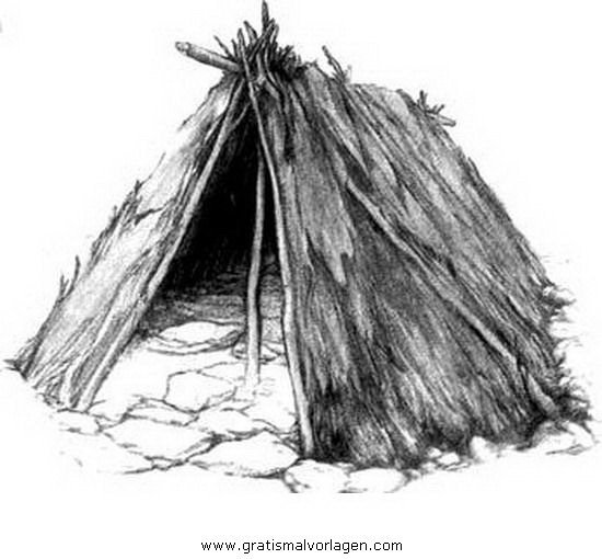 Хижина первобытного человека