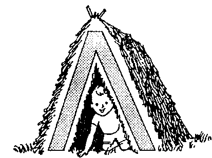 Шалаш раскраска для детей