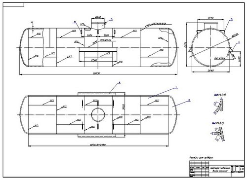 Вагоно цистерна в разрезе