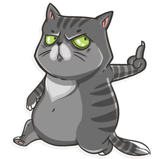 Кошка на прозрачном фоне