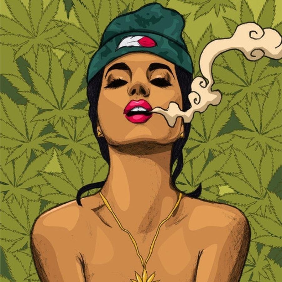 Девушка марихуана арт