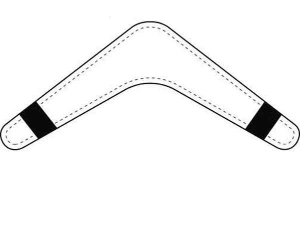 Шаблон бумеранга из картона