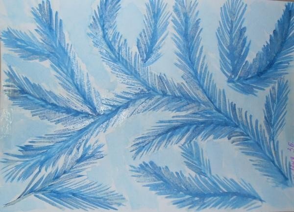 Зимние узоры на стекле