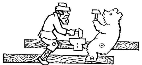 Богородская игрушка кузнецы чертеж