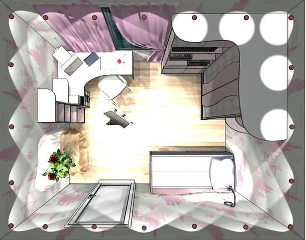 Планировка детской комнаты вид сверху