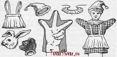 Нарисовать перчаточную куклу