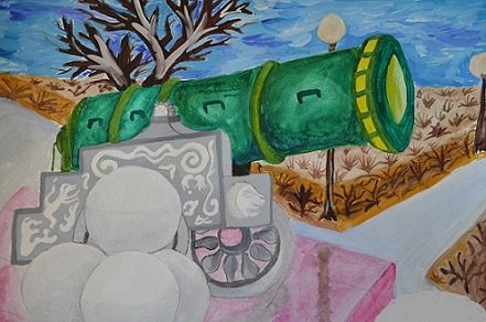 Рисование царь пушка