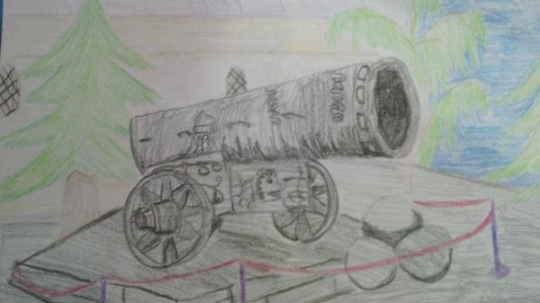 Царь пушка Москва рисунок