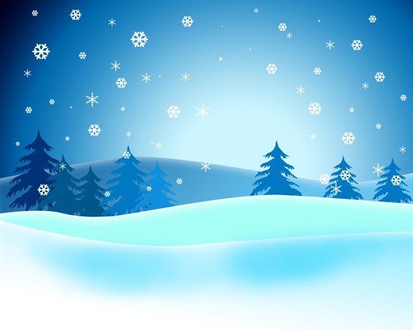 Снегопад мультяшный