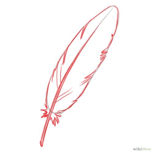 Поэтапное рисование перо