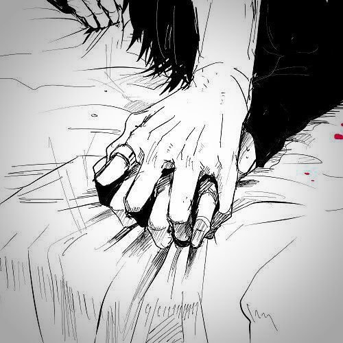 Аниме девушка на руках у парня