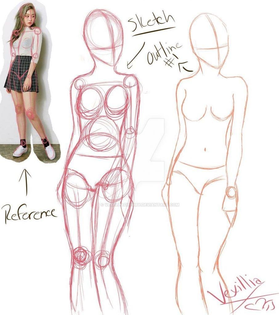 Как нарисовать на теле одежду