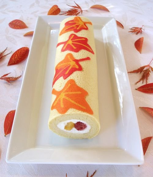 Бисквитный рулет с рисунком