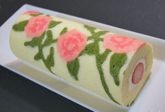 Украсить рулет бисквитный