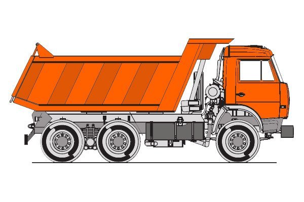 КАМАЗ 65115 самосвал вид сбоку