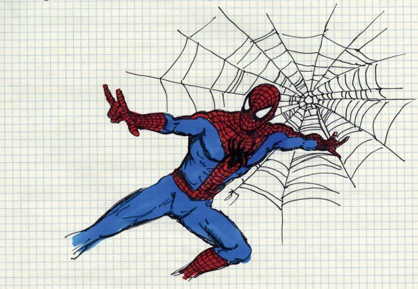 Тоби Магуайр рисует человека паука человек паук 2002