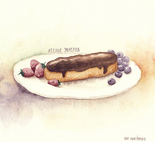 Эклер рисовать