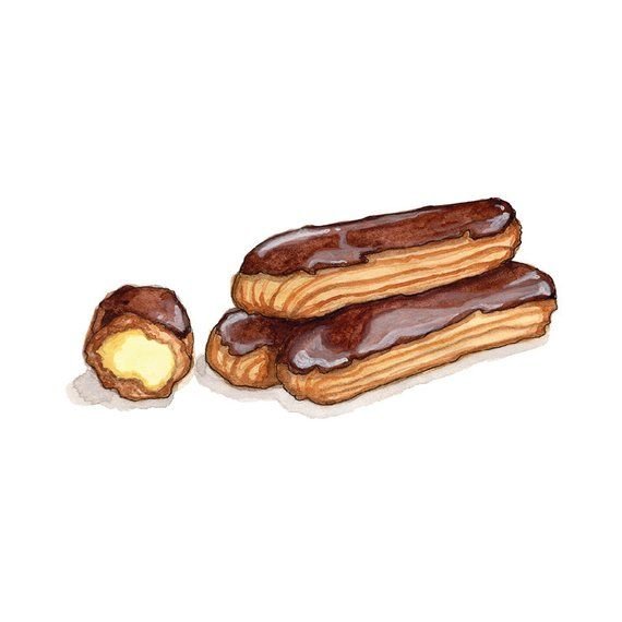 Эклер раскраска