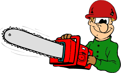 Карикатура с бензопилой